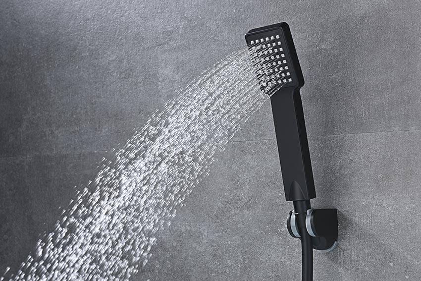 Grifería de baño y ducha monomando negro mate serie Fiyi