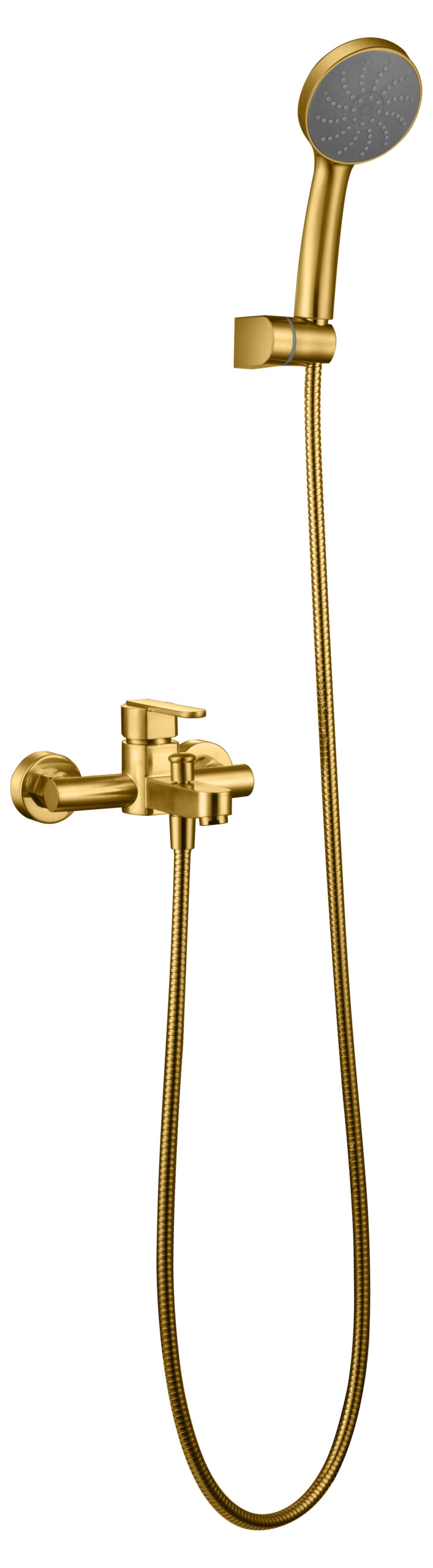 Grifería de baño y ducha monomando oro cepillado serie Roma