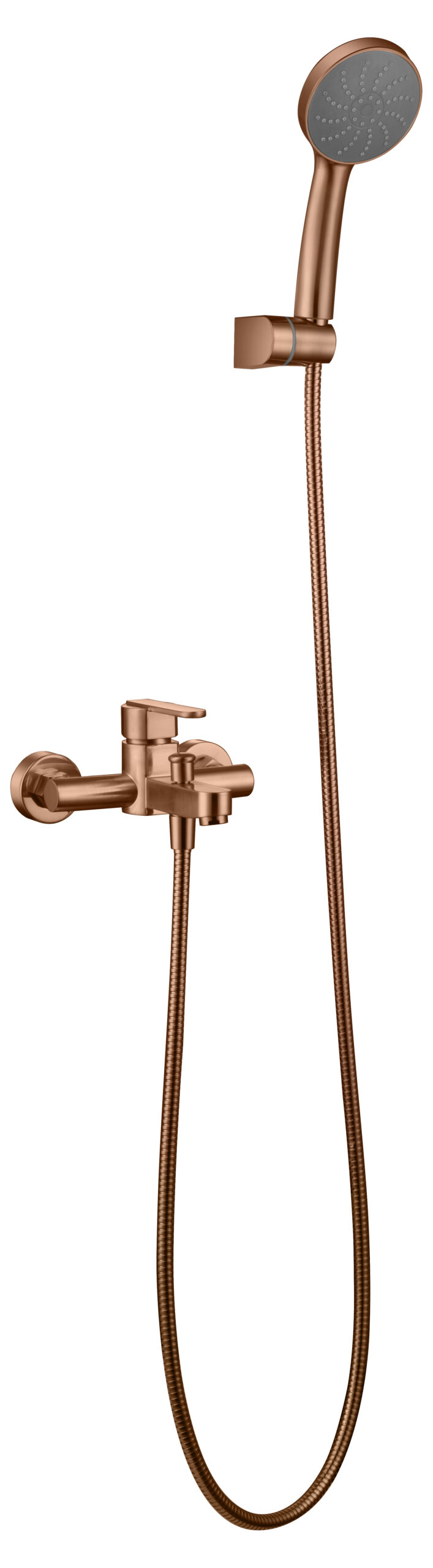 Grifería de baño y ducha monomando oro rosa cepillado serie Roma