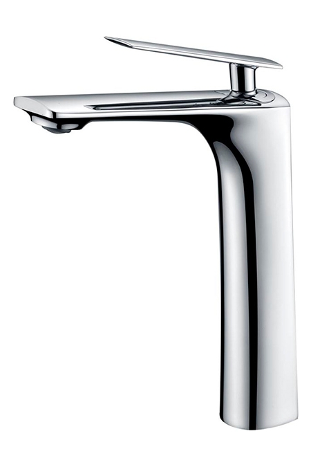 Monomando de lavabo caño alto cromado serie Escocia