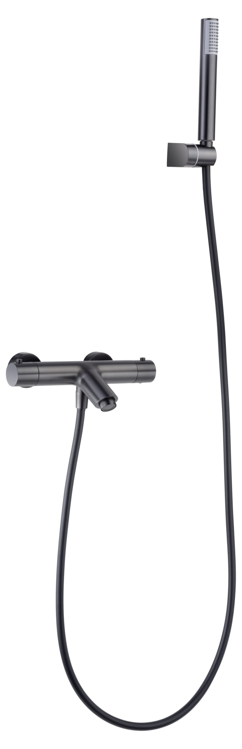 Grifería baño y ducha termostático black gun metal serie Monza