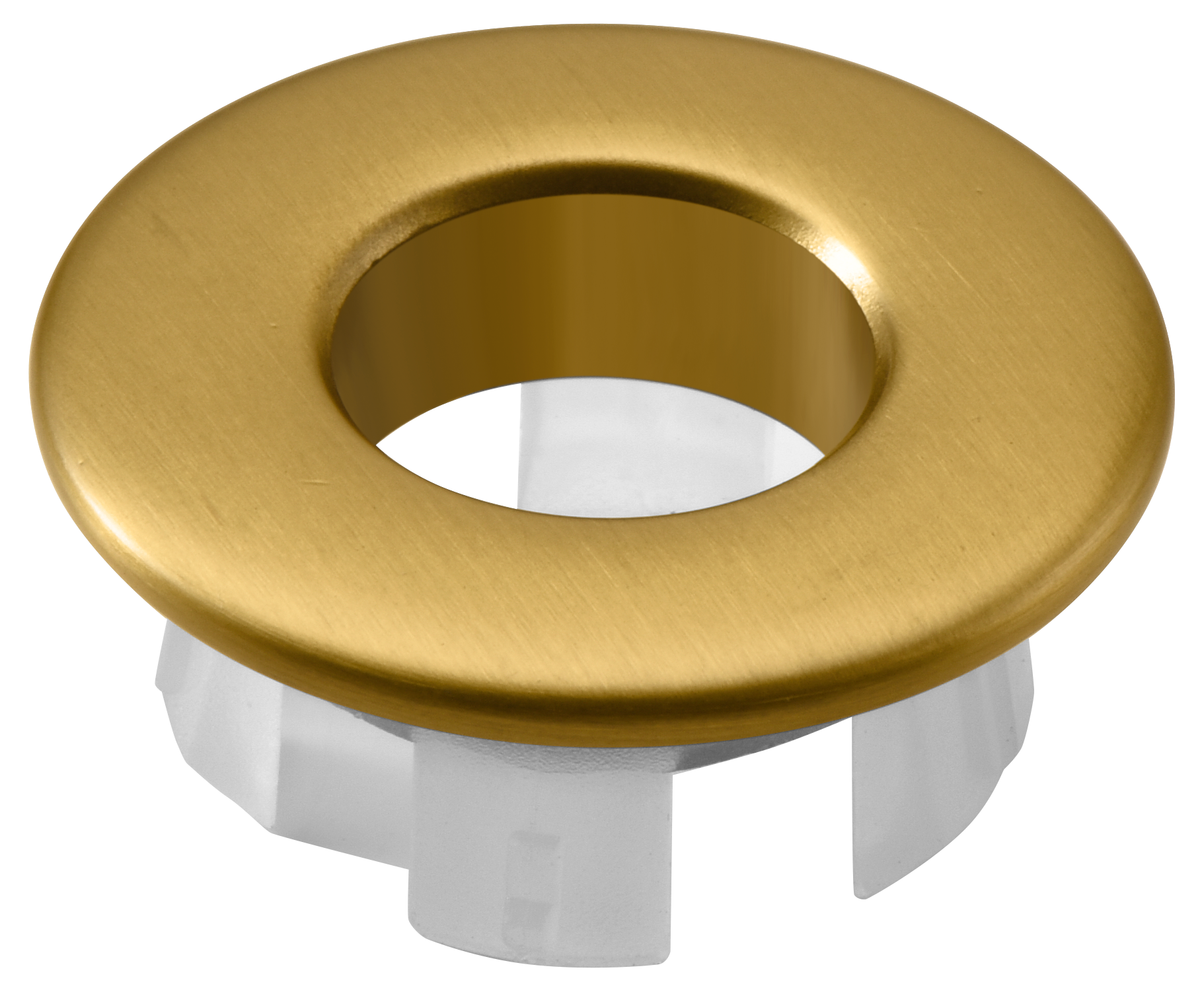 Embellecedor para rebosadero lavabo oro cepillado