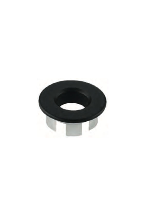 Embellecedor para rebosadero lavabo negro mate
