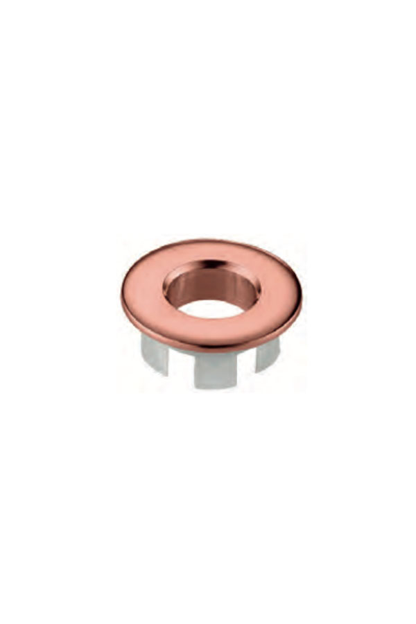 Embellecedor para rebosadero lavabo oro rosa brillo