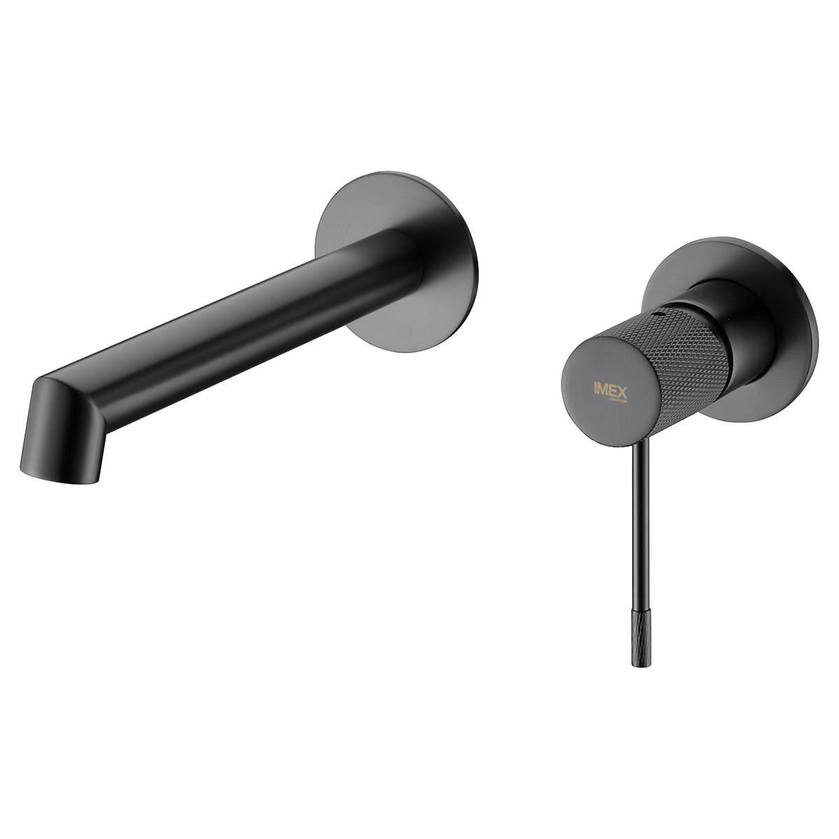 Grifo de lavabo empotrado monomando black gun metal serie Line