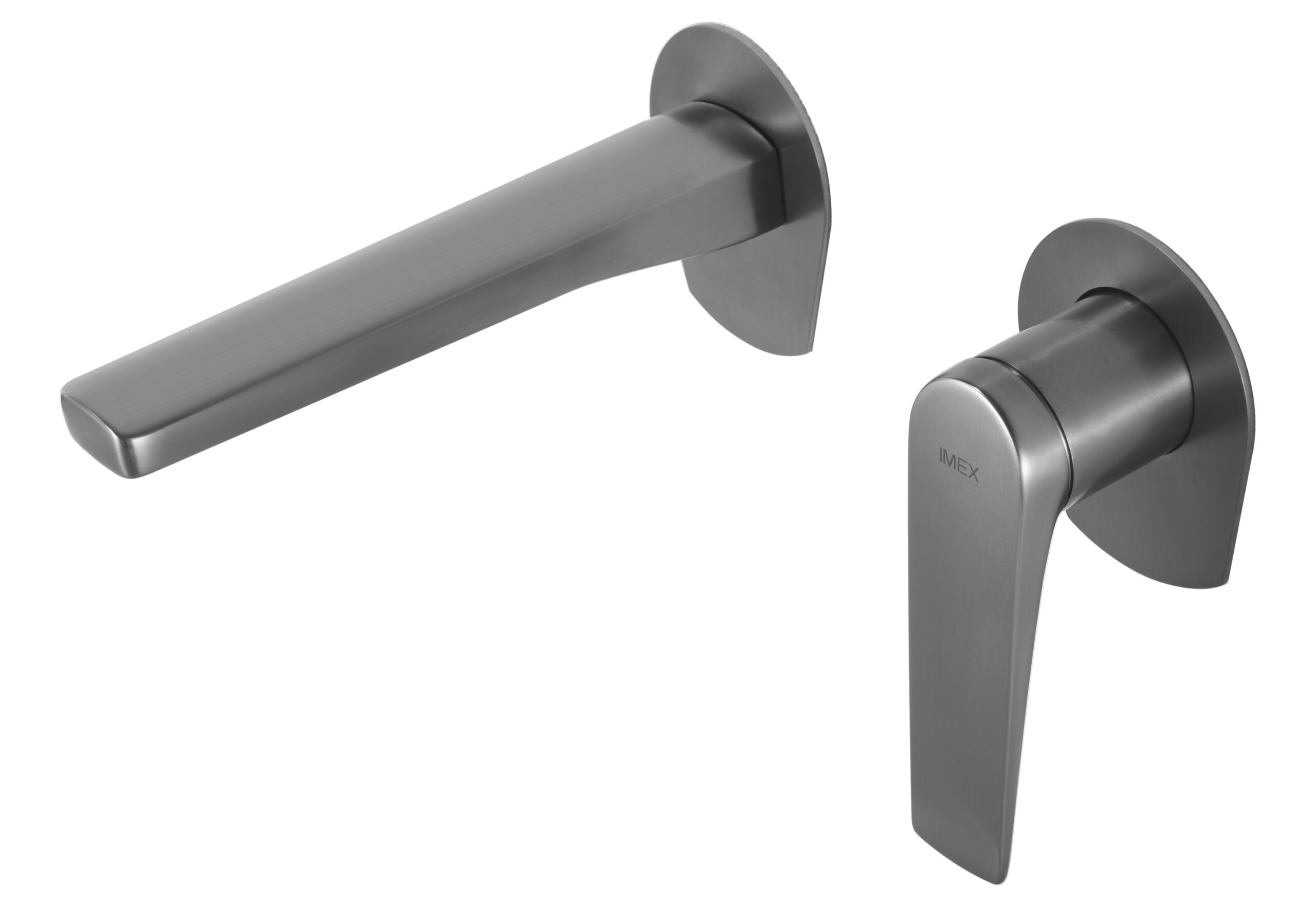 Grifo de lavabo empotrado monomando black gun metal serie Delos