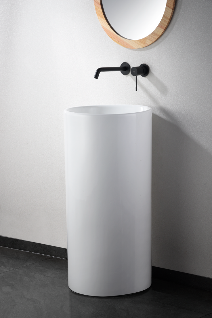 Grifo de lavabo empotrado monomando negro mate serie Génova