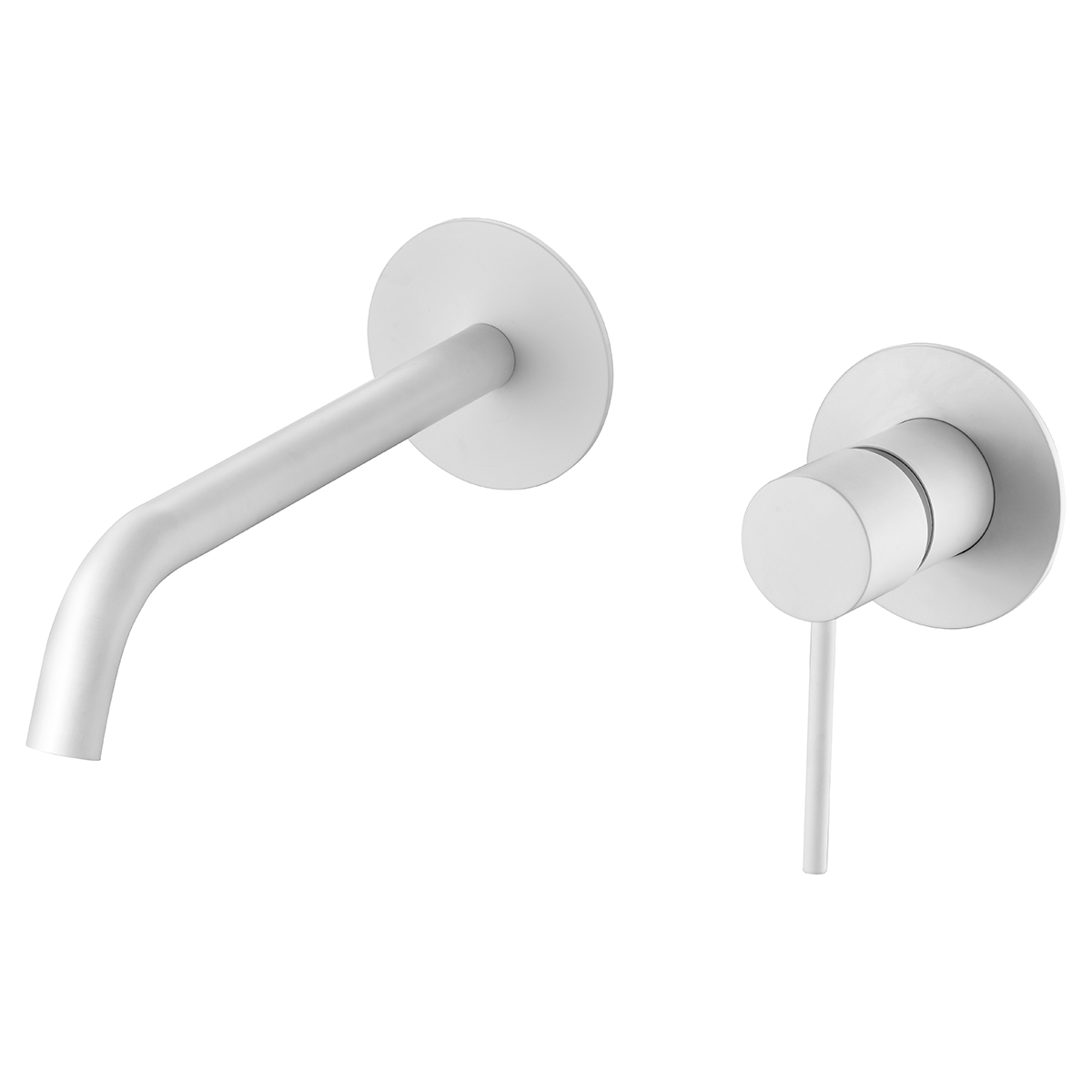 Grifo de lavabo empotrado blanco serie Milos