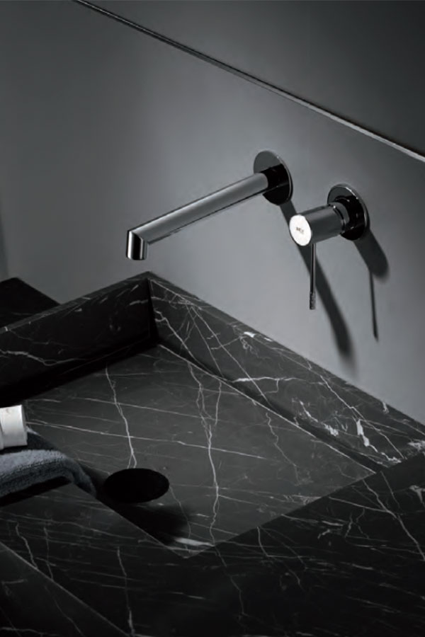 Grifo de lavabo empotrado monomando acabado cromo serie Line